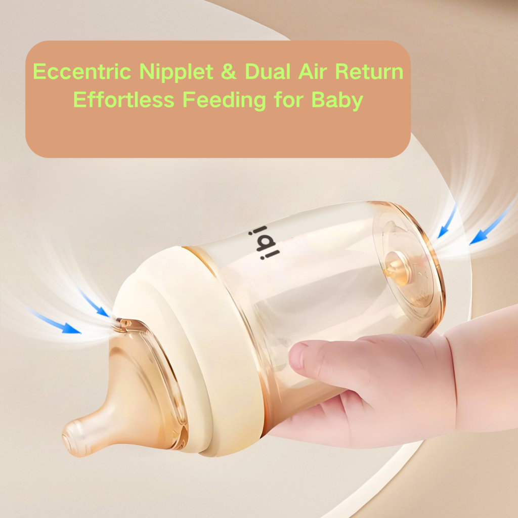 wholesale ppsu baby bottle with bottom air return anti colic system | breast like newborn feeding bottle, wide neck shatterproof multi size available (复制)