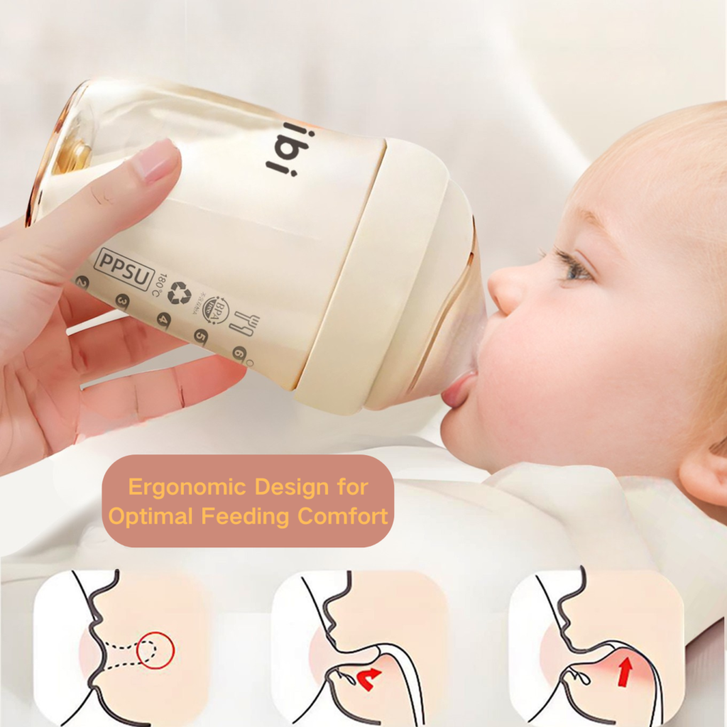 wholesale ppsu baby bottle with bottom air return anti colic system | breast like newborn feeding bottle, wide neck shatterproof multi size available (复制)