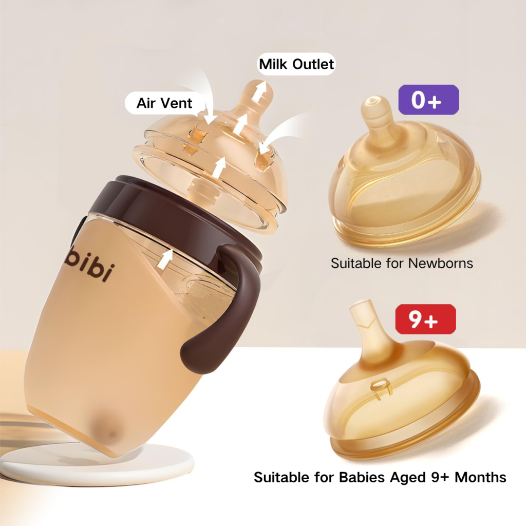 wholesale 70mm wide mouth full silicone baby bottle with handle & gravity ball straw (复制)