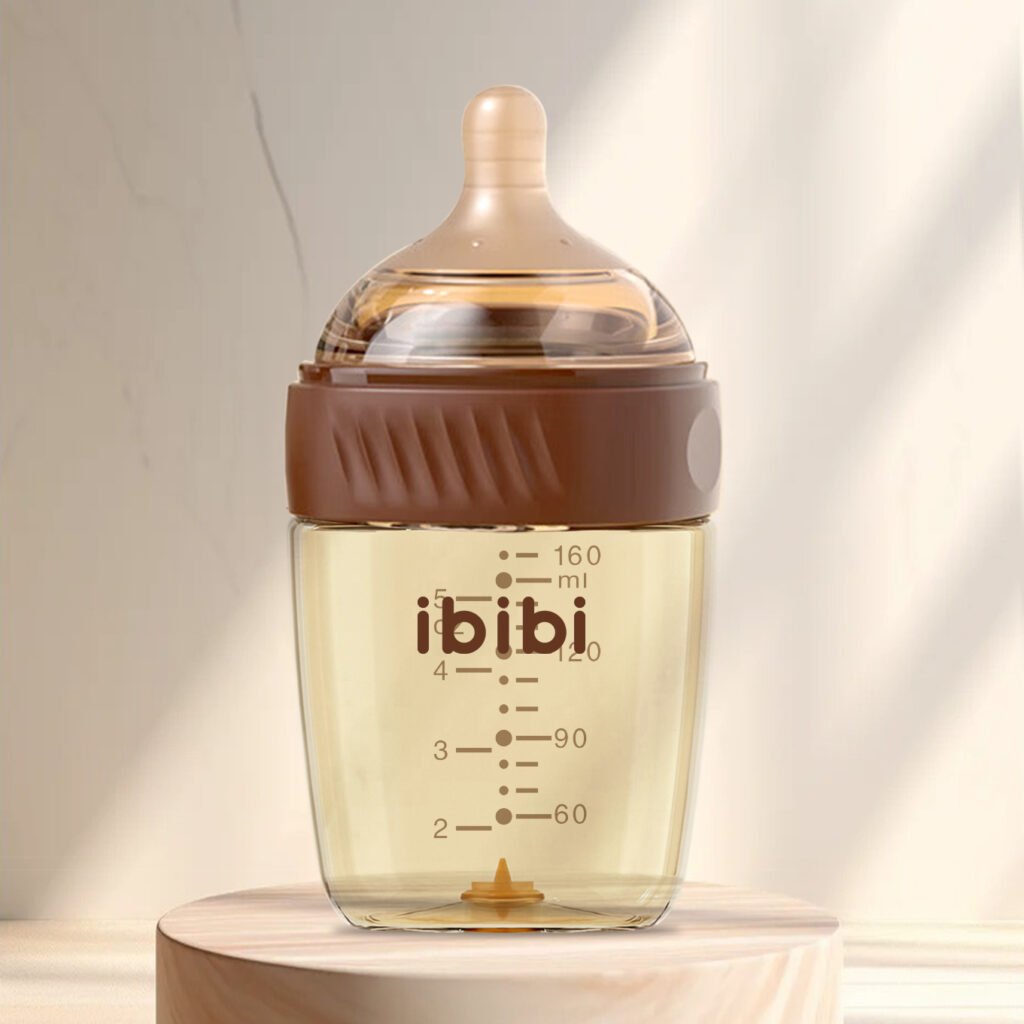 wholesale ppsu baby bottle with bottom air return anti colic system | breast like newborn feeding bottle, wide neck shatterproof multi size available (复制)