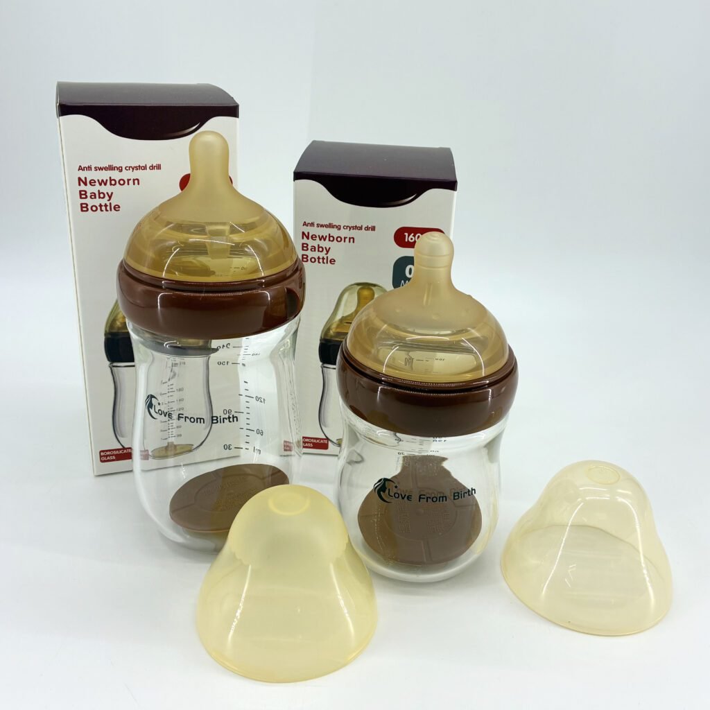 70mm Extra Wide Neck Glass Baby Bottle