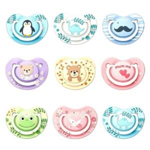 Pigeon Style Cartoon Pacifier | Food Grade Silicone Breastfeeding-Like Soother, Stage-Specific for 0-6 / 6-18 Months