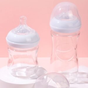 Avent-Compatible Borosilicate Glass Wide Neck Baby Bottle